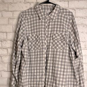 Women's Gray Checked Flannel by Croft & Barrow Size 1X